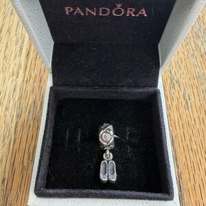 RETIRED Pandora Ballet Slippers Dangle Charm #790520PCZ